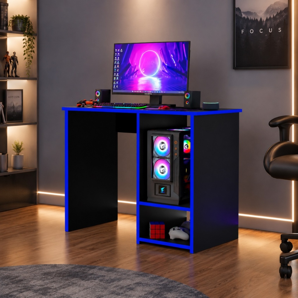 Escrivaninha Gamer Mesa P/ Computador Ideal P/ Jogos Oliart