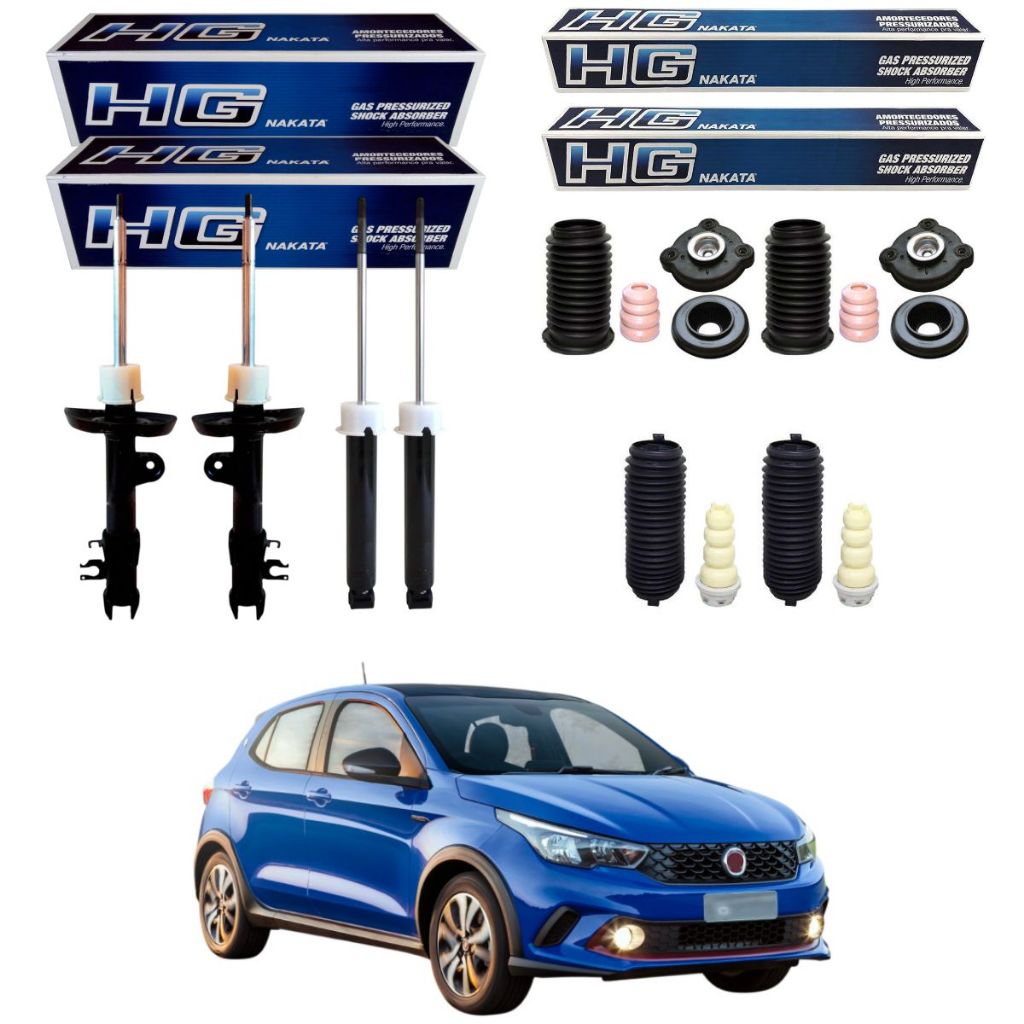 KIT 4 AMORTECEDOR ARGO 2017 A 2025 NAKATA + AXIOS