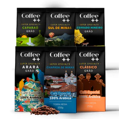 Kit 6 Pacotes Café Especial em Grãos Coffee Mais Variedades -6 x 250 gramas