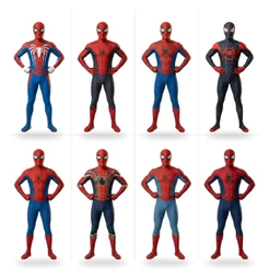 Fantasia Homem Aranha Adulto e Infantil Cosplay Traje Macacão Lycra Spandex Máscara Solado Antiderrapante