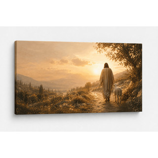 Quadro Decorativo Jesus E Ovelha Fé 120x70 Grande Religioso clip-icon Quadro Decorativo  Fé GRANDE