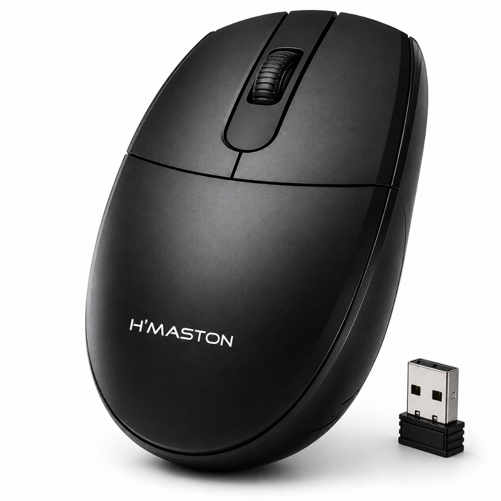 Mouse Sem Fio Bluetooth Recarregável Wireless Silencioso Ergonômico para Notebook PC H'Maston MS07