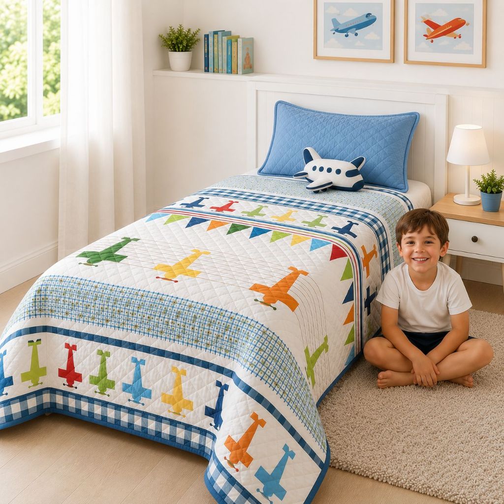 Cobre Leito Colcha Solteiro Estampado Macio Não da Bolinha Infantil Floral Geometrico