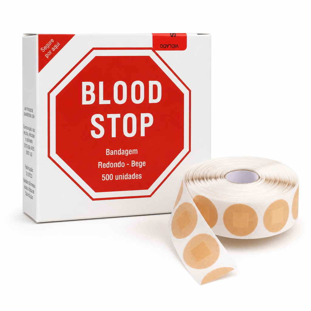 Blood Stop Curativo Redondo Pós Coleta De Sangue 500un