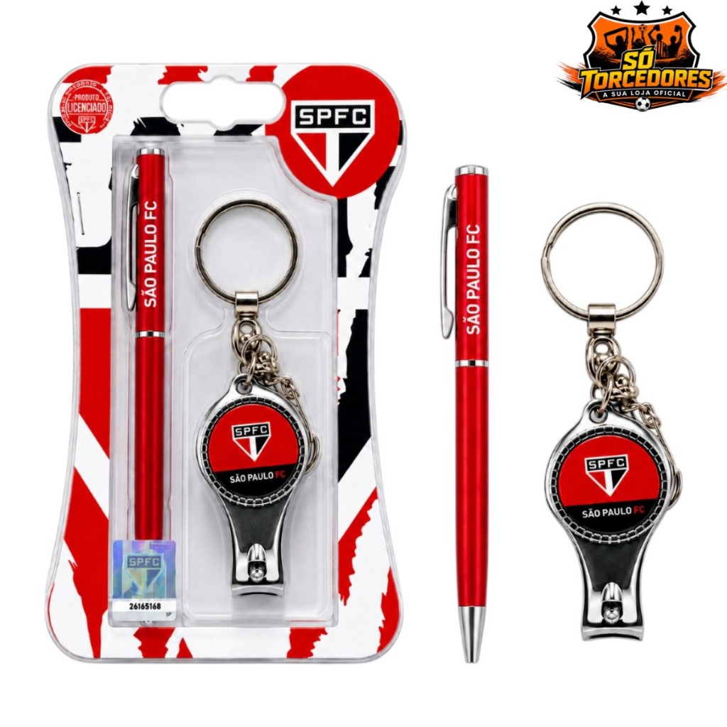 KIT CANETA E CHAVEIRO CORTADOR ORIGIANL DO SÃO PAULO