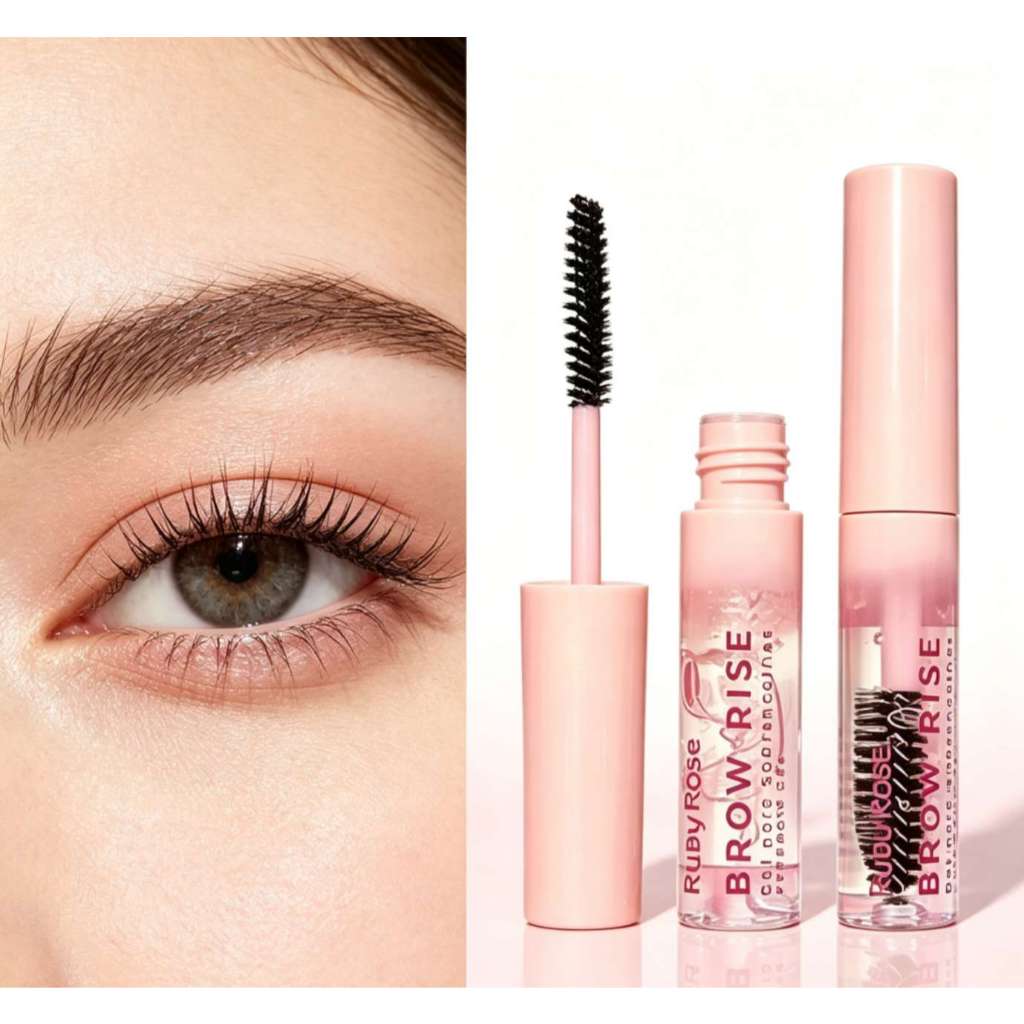 Gel Fixador Para Sobrancelhas Brow Rise Ruby Rose HB-E2503 Linha Rosa Modelador Sobrancelha Longa Dura