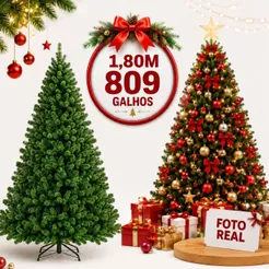 Árvore De Natal Pinheiro 1.80m 2.10m 2.40m 3.00m Super Cheia Premium Luxo Galhos Cheios Verde