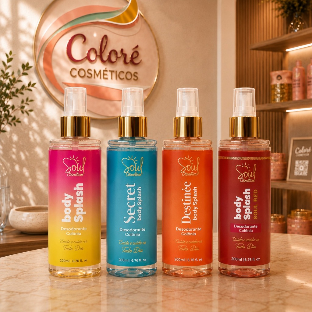 Body Splash Tradicional Soul Feminino 200ml Perfume Corporal Refrescante Leve Sensual Desodorante