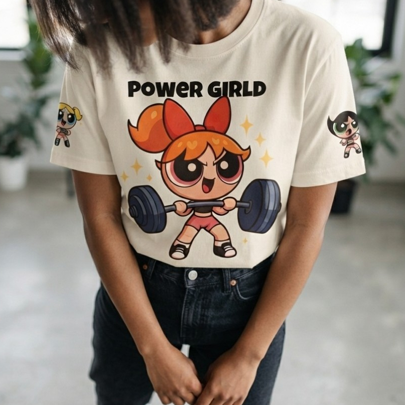 Camiseta Meninas Superpoderosas Lindinha Florzinha Docinho Estampada Academia