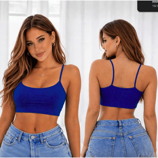 Kit de 02 Crop Top Feminino Alcinha Ajustável Casual Verão Leve Confortável Sortido
