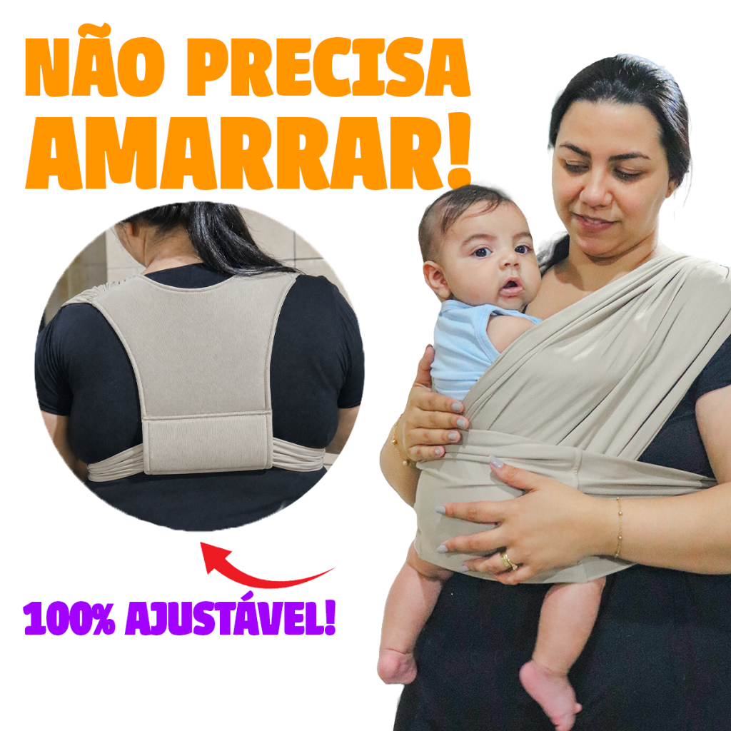 Sling de Vestir Pre Pronto Bebe Canguru Carrega Bebe Confortável Canguru