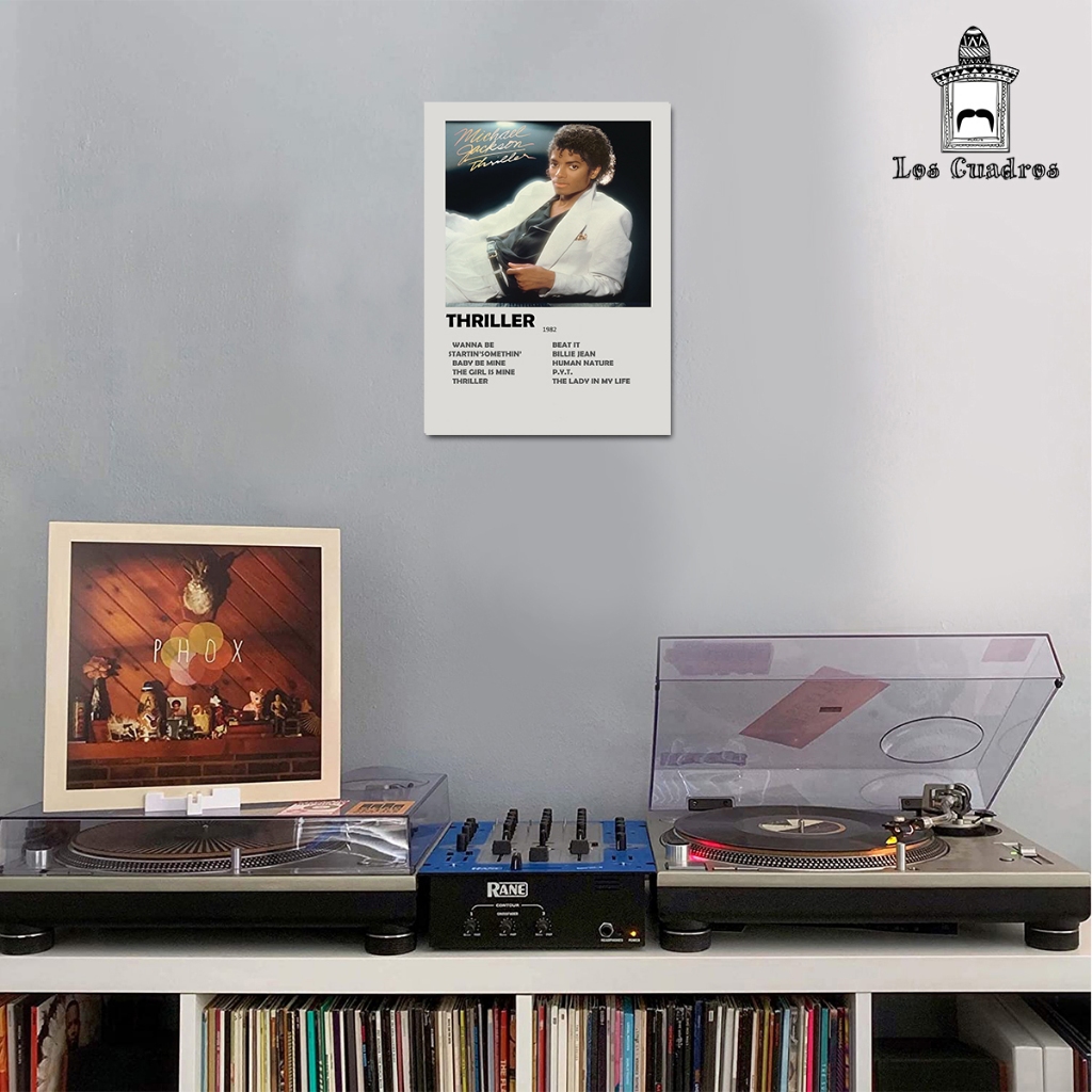 Placas Quadros Decorativos Michael Jackson Album Thriller Quarto e Sala MDF 20x28cm — imagem 2 de 2