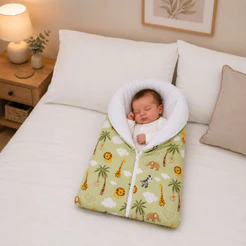 Saco De Dormir Bebê Térmico Com Zíper recem nascido estampas menino e menina