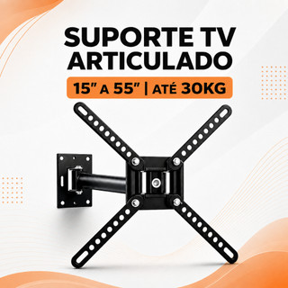 Suporte Articulado TV 15 a 55 Polegadas Universal Até 30kg Giro 180° VESA 400x400
