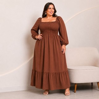 Vestido Duna Elegance Manga Longa