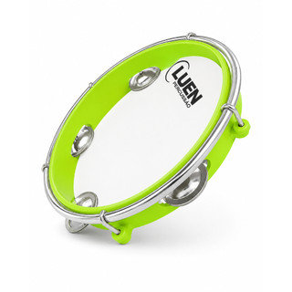 Pandeiro 8" ABS Plat. Inox Junior Infantil Pele Cristal Luen 40084 Verde