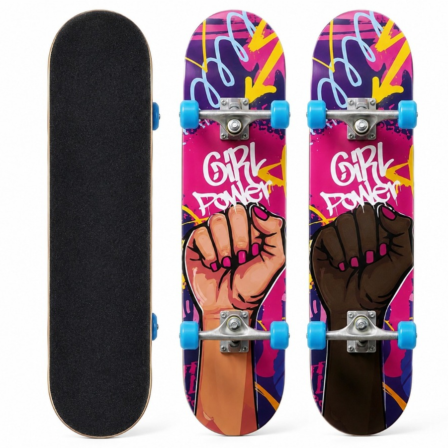 Skate Girl Infantil Completo Profissional Radical Marca DM