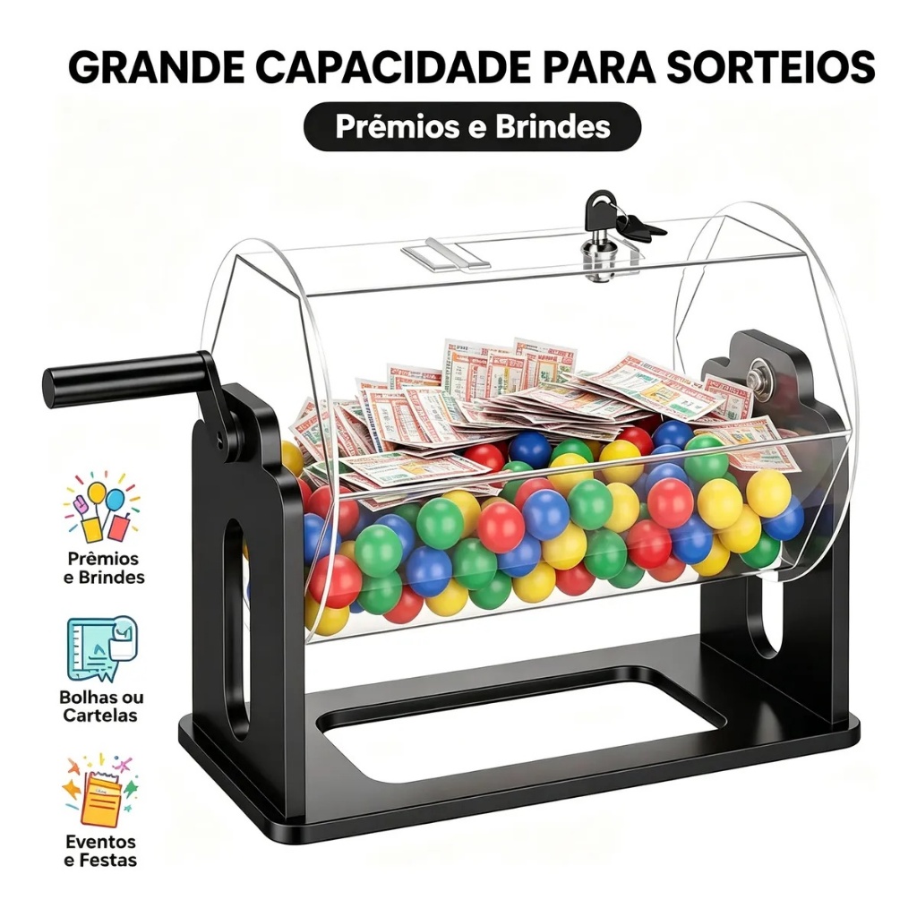 ​Urna de Acrílico Transparente para Sorteios Rifas Promoções e Eventos papéis Urna Cupons Sugestões em Lojas — imagem 2 de 2