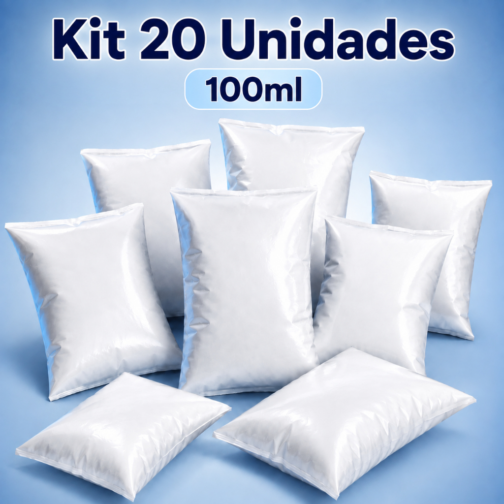 Gelo Artificial Flexível 100ml Alta Performance Kits 5 a 20un placa Gelox Reutilizável Cooler Casa Transporte
