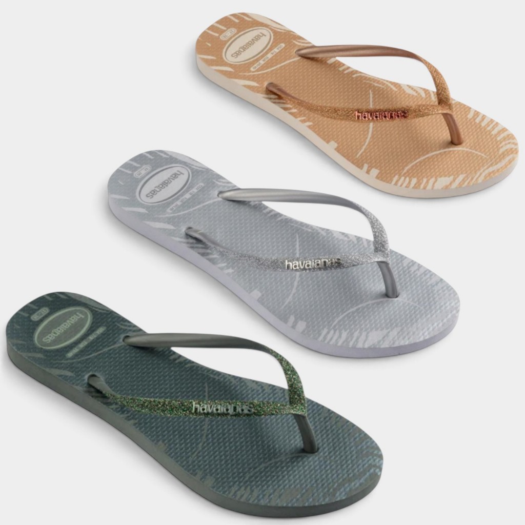 Chinelo Havaianas Slim Glitter Edge Feminino