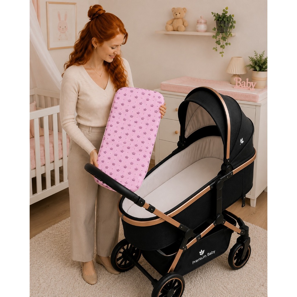 Colchonete Para Carrinho De Bebê MOISES Universal MEDIDA 80x35X5 - PERCAL 400 FIOS