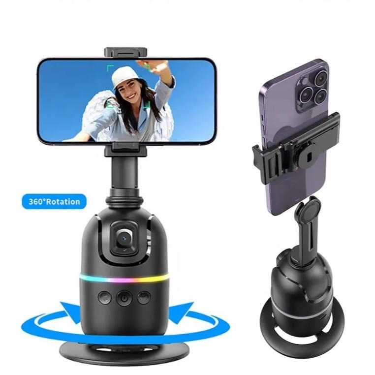Suporte Celular Gimbal 360° com Rastreamento Inteligente IA para iPhone Android