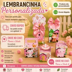 20 caixinhas | tema Fazendinha Rosa | embalagens e lembrancinhas para aniversário(PEGUE E MONTE)