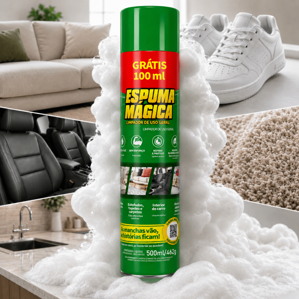 Kits Espuma Mágica 500ml GRÁTIS 100ML Aerossol Limpador Instantâneo Limpa Manchas Proauto Procão