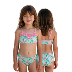 Biquíni Infantil/juvenil praia/piscina forrado meninas de 2 a 16 anos