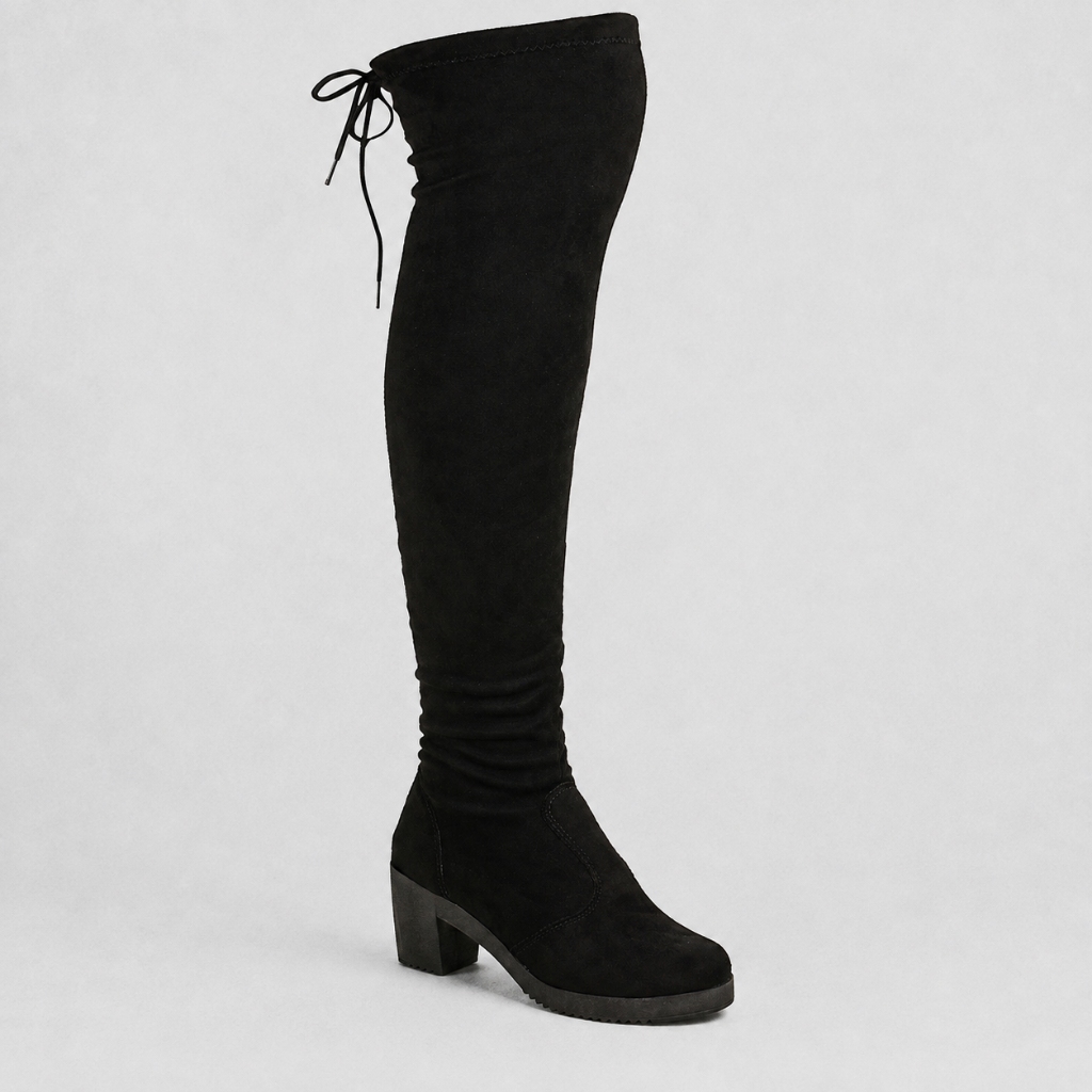 Bota Feminina Shekinah Over The Knee Stretch Salto Saltinho Confortável Cano Longo