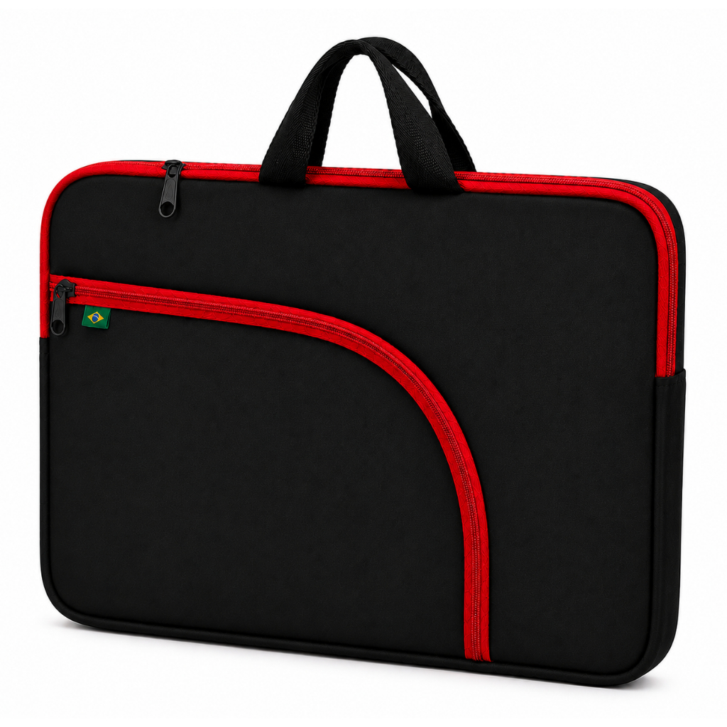 Capa Case para Notebook com Zíper Colorido Tamanhos 14'' 15''e 17'' Polegadas Com alça e Bolso