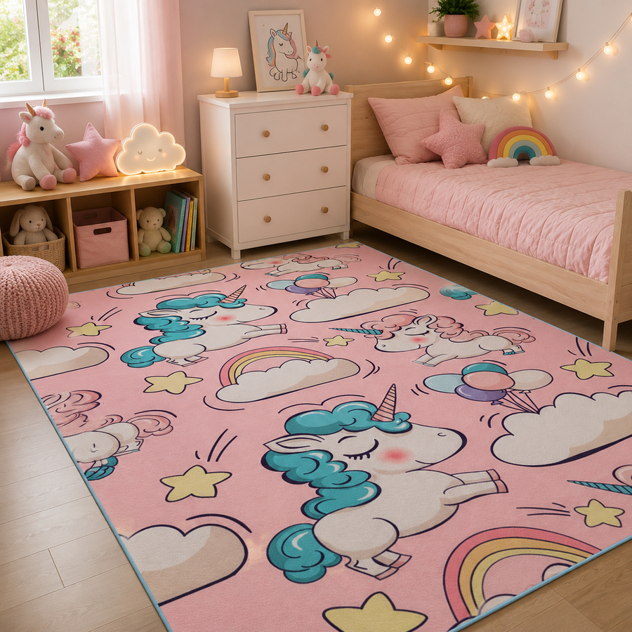 Tapete Quarto Infantil 1x1,5 Menino Menina