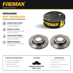 Par Disco de Freio Ventilado NISSAN LIVINA TIIDA Fremax