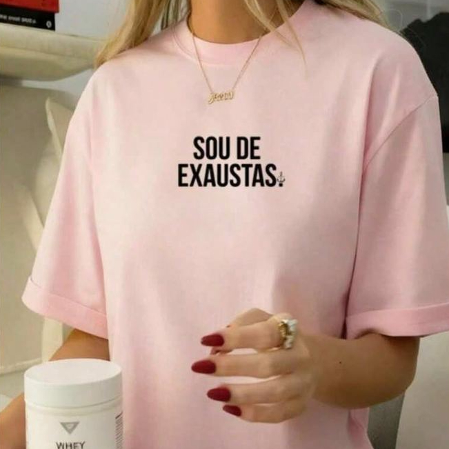 Camiseta Blusa Feminina 100% Algodão fio 30.1 Tshirt Over Treino Caminhada Crossfit Academia Musculação Fitness Gym