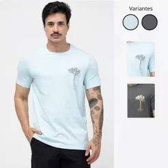 Camiseta Básica Masculina Rota do Mar 100% Algodão Estampada Confortável Linha Premium