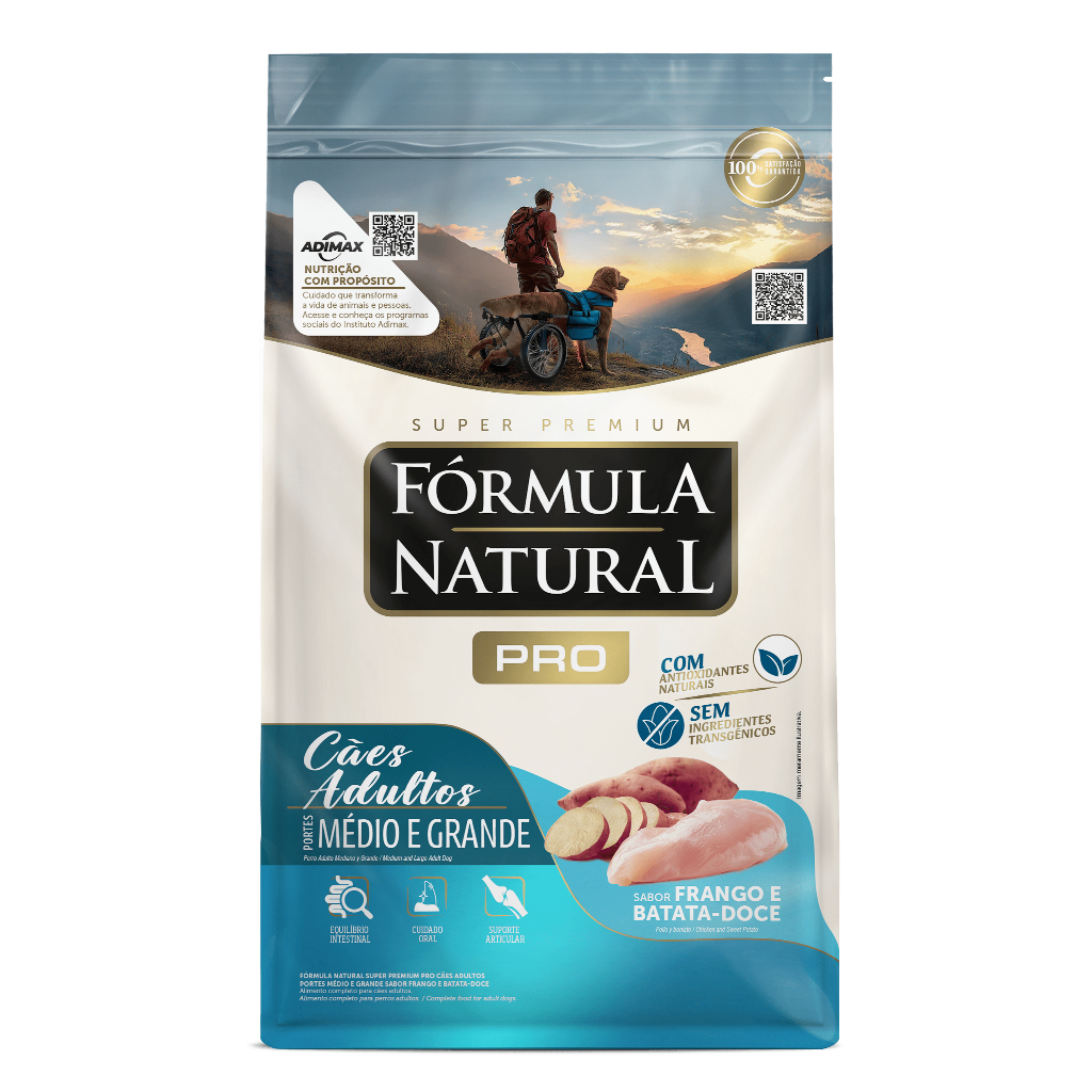 Ração Fórmula Natural Pró Cães Adultos Raças Médias e Grandes ? 15Kg