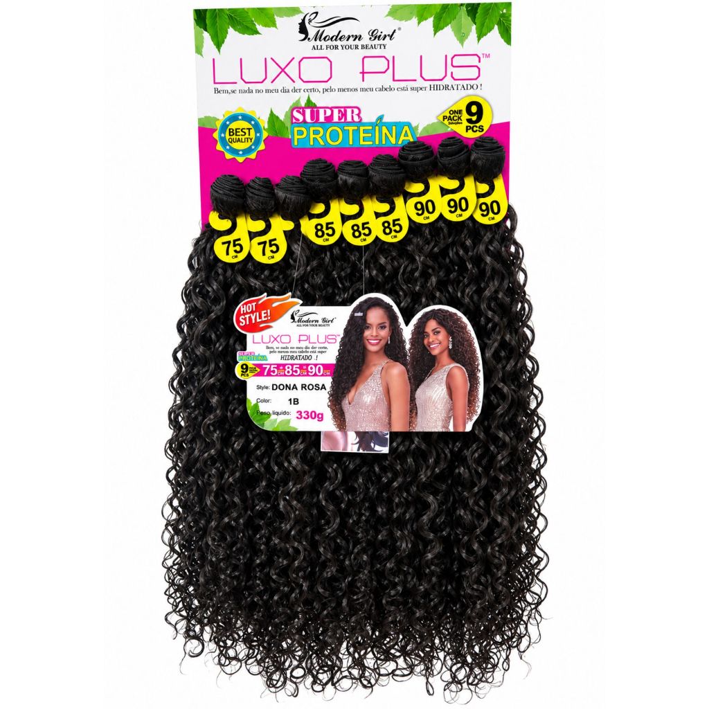 Cabelo Dona Rosa Luxo Plus Modern Girl Super Proteína 90cm - 330G