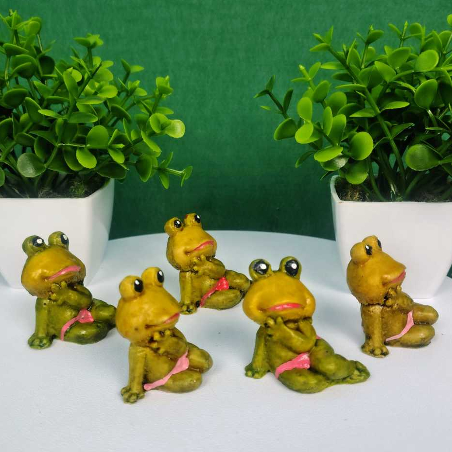 Kit 5 Miniaturas de Resina 4cm para Mini Jardim Terrário Diorama Maquete Artesanato Decoração