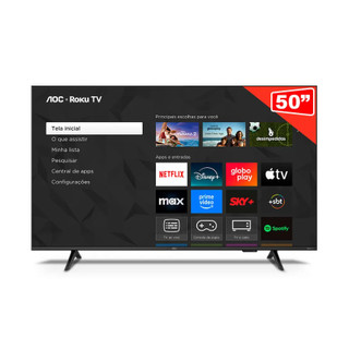 Smart TV AOC 50" DLED 4K UHD Roku TV - 50U7066/78G