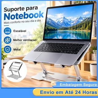 Suporte Metal De Mesa Para Notebook Aero Stand Ate 17 Polegados