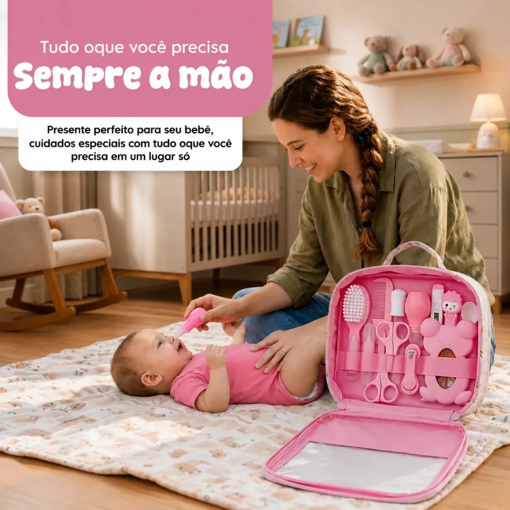 Kit 13 Higiene Cuidado Bebê Recém Nascido Essencial 13 Peças Cuidados Com O Bebê Recém Recém