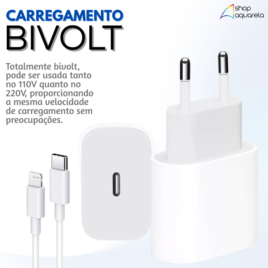 Fonte Carregador Turbo 25W + Cabo Carregador Rápido Original Lehmox Compatível com iPhone · foto 2