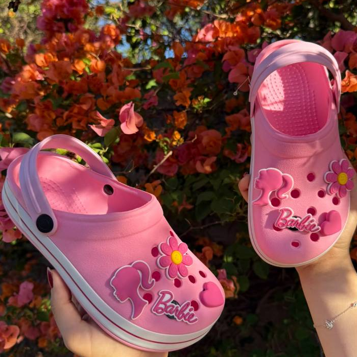 Babuche Fachetado Infantil E Adulto +6 enfeites Boneca Leve e Confórtavel Diversas Cores