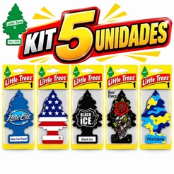 little trees kit 5 unidades aromatizante para carro original cheirinho