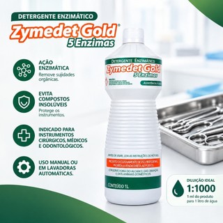 Detergente Enzimático Zymedet Gold 5 Enzimas 1 Litro Prolink
