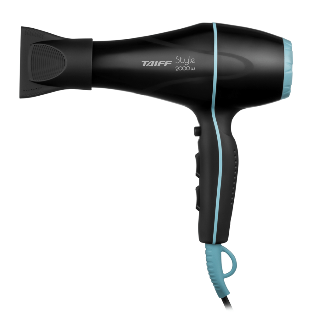 Secador de Cabelo Taiff Style 2000W Preto e Azul Tiffany 127V