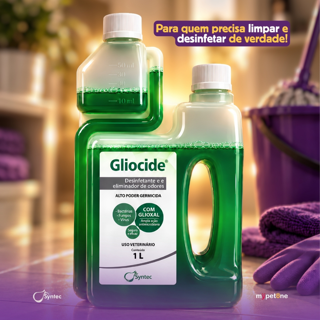 Kit 2 Gliocide Syntec Desinfetante e Eliminador de Odores - 1 Litro