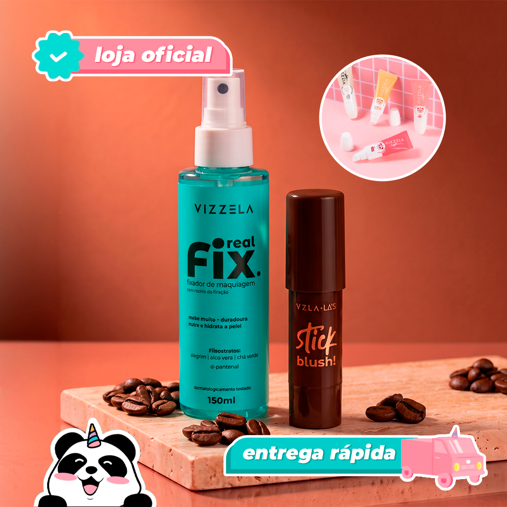 Kit Real Fix 150ml + Blush Stick Red Mocha + BRINDE Original Vegano Vizzela