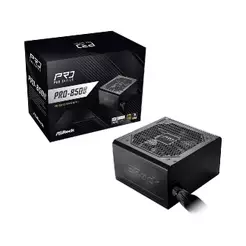 Fonte de Alimentação ASRock Pro 850W 80 Plus Gold C/ Cabo - PRO-850G