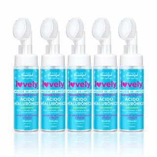 Kit 05 Unidades Mousse de Limpeza Facial Face Beautiful 150ml